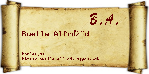 Buella Alfréd névjegykártya